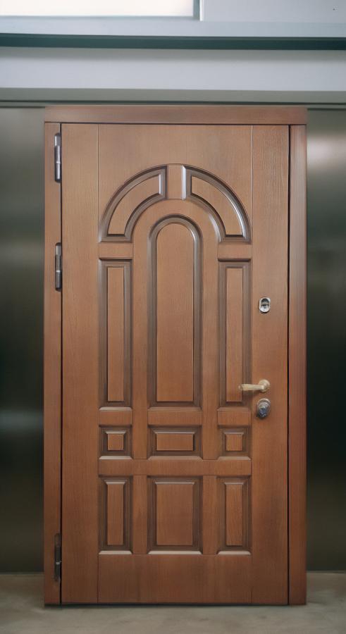 Коричневая термодверь МДФ