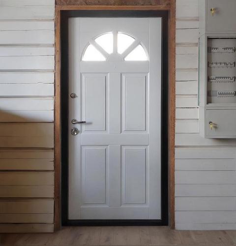 Остекленная дверь с МДФ RAL