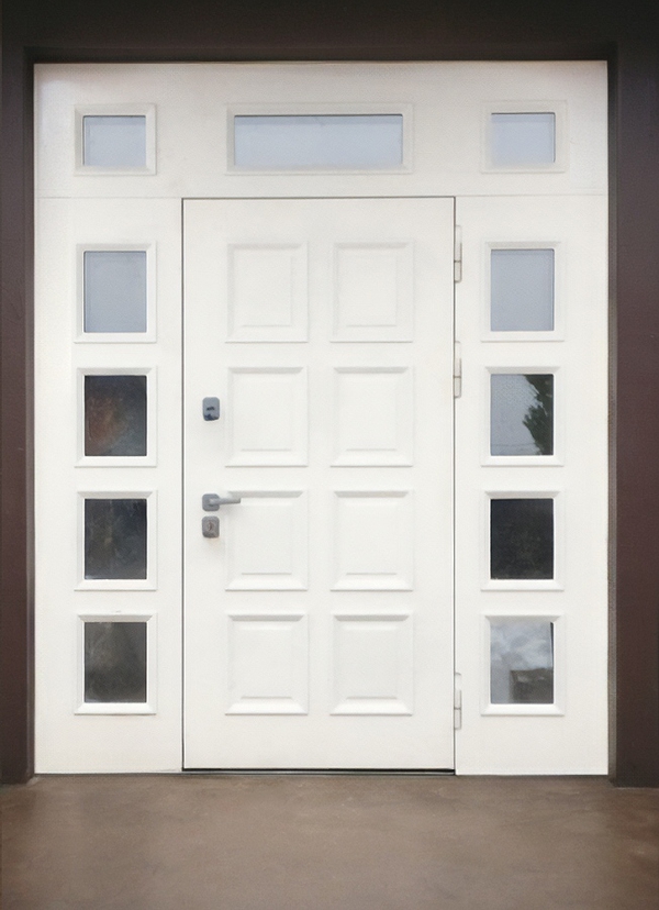 Белая с остеклением