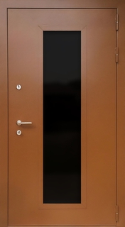 Остекленная металлическая дверь с порошковым окрашиванием RAL