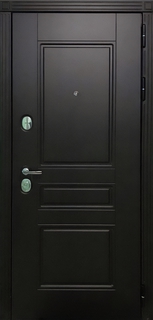Квартирная металлическая дверь с черными панелями МДФ RAL
