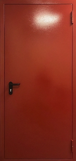 Одностворчатая глухая огнезащитная дверь с красным окрашиванием
