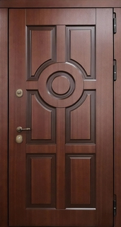 Входная термодверь с панелями МДФ шпон «псевдофилёнка»